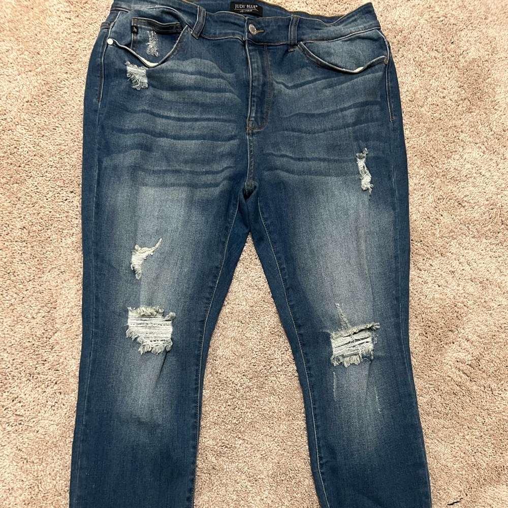 Size 18W shark bite hem Judy Blue jeans